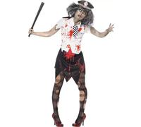 Costume zombie da donna poliziotta taglia S