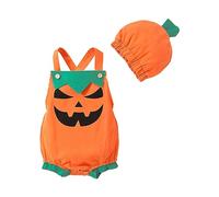 Costume Zucca Neonato Feste Party Vestito Per Neonati Unisex Costume Da Pumpkin Bambino Vestito Da Carnevale Bambine Tutina Pagliacetto Invernali Body Set Di Jumpsuit Tuta Bimbo Completo Di Halloween
