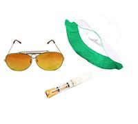 costumebase Fear & Loathing Las Vegas Hat + Orange Amber Sun Glasses + Portasigarette