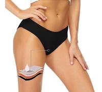 Costumi Assorbenti per Ciclo Bikini Mestruale Donna 4 Strati a Prova di Perdite Costume Mestruale Ragazza Slip, a Vita Bassa Costume da Bagno per Ciclo Piscina Durante, 8 Colori (01-Nero, XXL)