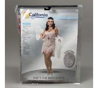 COSTUMI CALIFORNIA Donna She's The Bees Knees Taglia-M (8-10) Rosa 5023-072