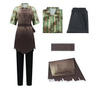 Costumi Cosplay per Anime in Pelle Faccia Assassina Macellaio Sanguinario Abiti di Halloween Grembiule Maglietta Set Adulto Horror Killer Uniforme
