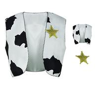 Costumi Cosplay per Anime Woody Vest Adulto Sceriffo Woody Distintivo Uomo Mucca Stampe Cappotto Senza Maniche Halloween Cowboy Kit Accessorio L
