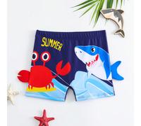 Costumi Da Bagno A Vita Alta Stampati Con Carta E Caratteri Di Cartoni Animati Per Ragazzi Giovani 6Y,7Y,4Y,5YFumetto,Ritratto,LettereTessuto