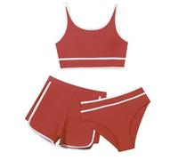 Costumi da Bagno Bikini per Bambine con Pantaloncini, Set Bikini da 3 Pezzi per Bambini, Costumi da Bagno Sportivi, Costumi da Bagno 16 Anni