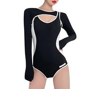 Costumi da Bagno Donna Interi - Cintura A Maniche Lunghe in Due Pezzi Aderente alla Moda da Donna per Mostrare Il Costume da Bagno Sottile per Le Vacanze