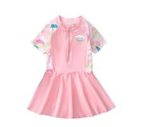 Costumi da Bagno Estivi per Bambini, Nuovo Simpatico Costume da Bagno Intero con Stampa, Adatto a Ragazze di 3-12 Anni Cuffia e occhialini gratuiti,Pink3,110cm