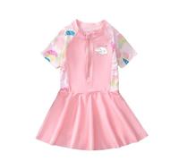 Costumi da Bagno Estivi per Bambini, Nuovo Simpatico Costume da Bagno Intero con Stampa, Adatto a Ragazze di 3-12 Anni Cuffia e occhialini gratuiti,Pink4,150cm