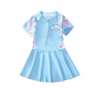 Costumi da Bagno Estivi per Bambini, Nuovo Simpatico Costume da Bagno Intero con Stampa, Adatto a Ragazze di 3-12 Anni Cuffia e occhialini gratuiti,Blue2,130cm