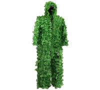 Costumi Da Caccia Gilly - Attrezzatura Camouflage Caccia Foglie Abbigliamento Tattico Camouflage | Ghillie Wear Costume Da Caccia Camouflage Con Vita Regolabile, Costume A Foglie Woodla