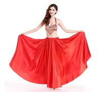Costumi da danza del ventre con gonna lunga in raso lucido a 360° Full Circle