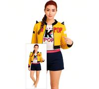Costumi da donna Questo set di abbigliamento unisce stile e comfort, pensato appositamente per le adolescenti che desiderano essere alla moda con capi ispirati al K-POP. La giacca dai dettagli unici e