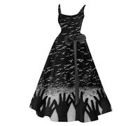 Costumi Da Halloween Strega Vestiti Di Suora Pipistrello Cosplay Medievale Abito Adulta Costume Horror Costume Donna Curvy Clown Halloween Vestito Donna XL