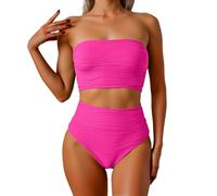 Costumi da Mare Donna,Costume da Bagno da Donna, Set Tankini con Spalline Regolabili, Design A Balze, Copricostume da Spiaggia, Costume da Bagno Estivo, Due Pezzi, Bikini Alternativo (M)