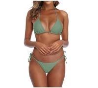 Costumi da Mare Imbottito Reggiseno Bikini Top Triangolo Costume da Bagno Donna 2 Pezzi Costumi da Bagno Imbottito Costumi da Mare Donna Due Pezzi Bikini Sexy Spiaggia Beachwear Swimwear (GN1, M)