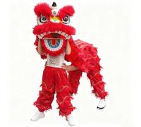 Costumi da Mascotte da Ballo Per Due Persone, Leone e Drago, Adatti Per Spettacoli Con Altezza Compresa Tra 80 E 185 Cm(Red,M)