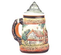 Costumi di birra Adulti - Coppa di birra per adulti, Mug Halloween in outfit | Beer Stein German ha allevato Munich Festival Scene Gonemware, Beer Tank Tankard Lid Novelty Oktoberfest Party Hat
