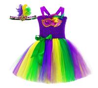 Costumi di carnevale per abito tutu per ragazze per la danza | Vestito da sera multicolore per ragazze, abito da mascherata, abito da festa, abbigliamento di compleanno, abbigliamento da ballo, per