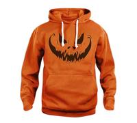 Costumi di Halloween Per Gli Uomini Felpe Con Cappuccio Faccia Di Zucca Felpe Con Cappuccio Divertenti Teschio Spaventoso Pullover A Maniche Lunghe Top 202, Arancione, L