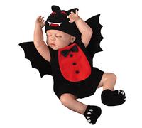 Costumi Halloween Pipistrello Cosplay Divertente Costume Pipistrello Vintage Unisex Costumi Di Halloween Con Cappello Jumpsuit Per Bambini Pagliaccetto Neonati Tutina Da Neonato Vestito Da Carnevale