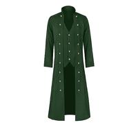 costumi halloween uomo gotico steampunk vintage giacca medievale rinascimentale frack spogliatoio costume festa, verde, XXXL