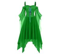 Costumi Halloween Vampira Addams Strega Cosplay Curvy Abito Pirata Steampunk Corsetto Vestiti Donna Adulti Angelo Gotico Sexy Costume Corsetti Adulto Carnevale Vampiro Vestito Verde S