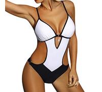 Costumi Interi Donna 2024 Push Up Collo Basso Costume Intero Spa Swimwear Slim Cut out Perizoma Costume da Mare Intero Trikini High Cut Brasiliana Monokini Un Pezzo
