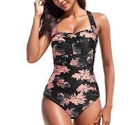 costumi interi donna, Costume Intero con Pannello a Compressione sull'Addome, adatto per il Post Parto