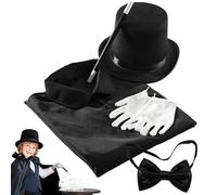 Costumi per bambini, Costume da mago per bambini Fai finta di giocare a giochi di ruolo Il set da mago include cappello, guanti, bacchetta magica, cravatta e mantello Costumi per feste, palcoscenici