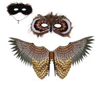 Costumi Per Cosplay Di Gufi - Costume Con Ali Di Gufo Per Uccelli | Set Di Costumi Per Animali Cosplay Di Halloween | Maschere Di Halloween Maschere Di Gufo Cosplay | Prestazioni Prop Giocattolo Per B