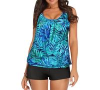 Costumi Push Up Costume Intero Donna Bianco Women's Spring Summer Solid Color Camisole Split Sleeveless Bikini Set with Breast Topper Bikini Donna Nero Costume Intero Sexy Mare (Dark Blue M)