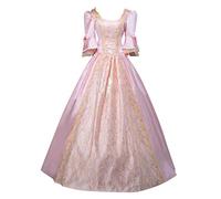Costumi vittoriani da donna barocco Marie Antoniette Abiti Rinascimentali Abito da ballo Gotico Vittoriano Maxikelid Principessa Cosplay Vestito A Linea Abito da Sera Costumi Carnevale, O rosa., M