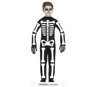 Costumino Bambino Tuta Tutina 3/4 anni Halloween Carnevale Scheletro Mini