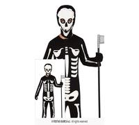 Costumino Bambino Tuta Tutina 5/6 anni Halloween Carnevale Scheletro Mini