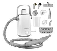 COSTWAY 1000W Pulitore a Vapore Multiuso, Macchina a Vapore Portatile con 10 Accessori Serbatoio da 300 ml, Pulizia a Vapore con Tubo Flessibile per Cucina Bagno Finestre (Grigio)