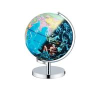 COSTWAY 23 cm Mappamondo 3 in 1, con Base e Luci (Inglese) | Mappamondo Educativo con 88 Costellazioni, Decorazione da Tavolo con Luce Notturna per Casa, Scuola, Ufficio