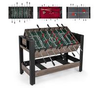COSTWAY 3 in 1 Tavolo da Gioco Girevole, Calcio Balilla Biliardo e Ping Pong, Tavolo Arcade da Interno per Sala Giochi in Famiglia e Feste, 124x60,5x84 cm