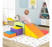 Costway 6 Blocchi di schiuma per arrampicarsi e strisciare con tunnel, Gioco morbido per bambini Colorato