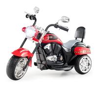 COSTWAY 6V Moto Elettrica per Bambini, Moto Cavalcabile con 3 Ruote e Luci, Avanti e Indietro, 2,5-3 km/h, Ideale per Bambini 3 Anni+, Carico 30kg (Rosso nuovo)