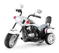 COSTWAY 6V Moto Elettrica per Bambini, Moto Cavalcabile con 3 Ruote e Luci, Avanti e Indietro, 2,5-3 km/h, Ideale per Bambini 3 Anni+, Carico 30kg (Bianco nuovo)