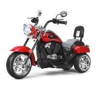 COSTWAY 6V Moto Elettrica per Bambini, Moto Cavalcabile con 3 Ruote e Luci, Avanti e Indietro, 2,5-3 km/h, Ideale per Bambini 3 Anni+, Carico 30kg (Rosso)