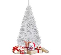 COSTWAY Albero di Natale 150 cm, Albero di Natale Bianco con 350 Rami in PVC e S