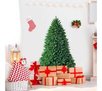 Costway Albero di Natale 150 cm con 600 rami, Abete artificiale con base di metallo resistente
