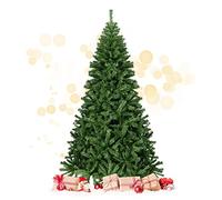 COSTWAY Albero di Natale 180/225 cm, Albero di Natale Realistico con 1000/1346 Rami Densi e Base in Metallo con Cuscinetto Antiscivolo, Albero di Natale Artificiale per Casa e Negozio (180 CM)