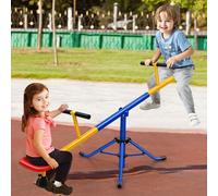 Costway Altalena saliscendi a 360° con fermo per le gambe e 2 posti a sedere, Altalena basculante per esterno per bambini