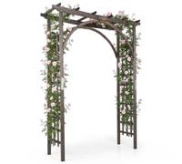 COSTWAY Arco da Giardino, Pergolato per Rampicanti con Tetto Piatto