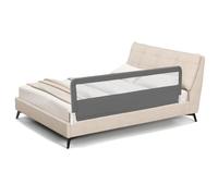COSTWAY Barriera Letto per Bambini di 180 cm, Sponda di Sicurezza Pieghevole con Copertura Rimovibile, Rete Traspirante, Sbarra da Letto per Letti Singoli e Matrimoniali, 180 x 41 x 55 cm (Grigio)