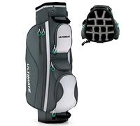 COSTWAY Borsa da Golf con 14 Divisori, Sacca da Golf per Carrello Leggera con Tracolla, 7 Tasche con Cerniera, tra cui Borsa Termica, Basca Portaoggetti e Copertura Impermeabile e Antipolvere