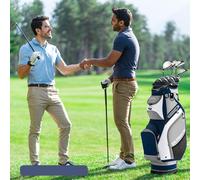 Costway Borsa da golf leggera con 14 divisori superiori a tutta lunghezza, Borsa da golf portatile con tracolla Blu