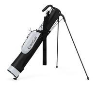 COSTWAY Borsa da Golf Leggera con Supporto, per Campo Pratica, Par 3 e Campi Esecutivi, Borsa da Golf con Tracolla Regolabile, Tasca e Portabottiglie per Donne e Uomini (Grigio)